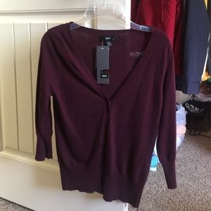 Wine Burgundy Cardigan