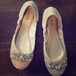 Kelly & Katie embellished flats! size 8 1/2