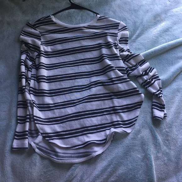 Black and white striped long sleeve