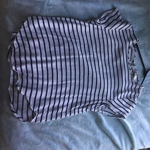 Black and white striped short sleeve