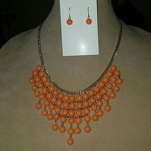 Handmade necklace and earrings set