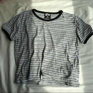 Gray striped medium Cotton On crop top