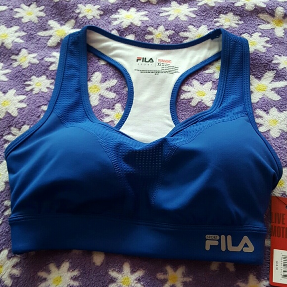Blue sports bra
