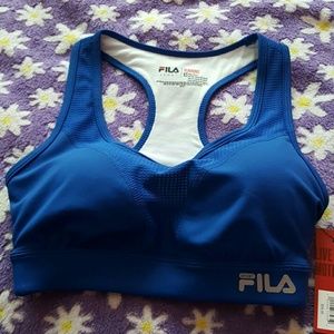 Blue sports bra