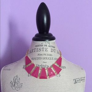 Gold and Pink Jewel Necklace