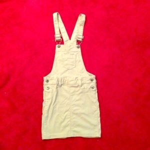 Girls khaki bib skirt