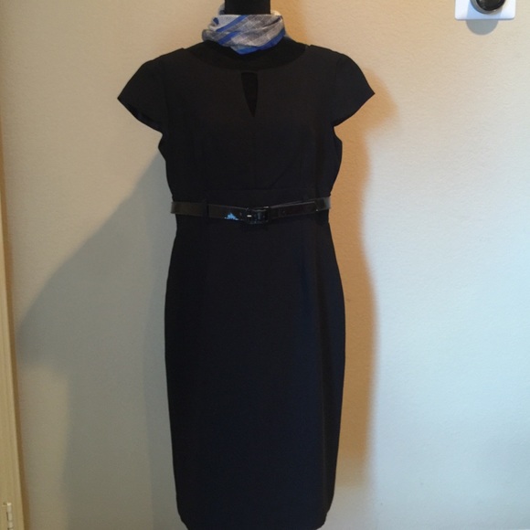 Black belted dress