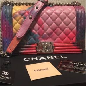 CHANEL flower power boy bag medium