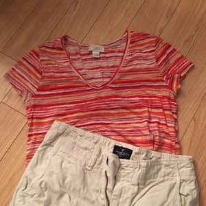 SOLD!!Stripped vneck tshirt