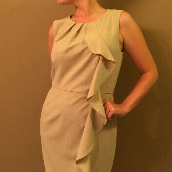 Calvin Klein professional tan dress