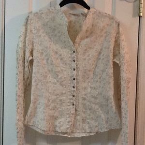 Sweet N Feminine Cotton Blouse Size Small