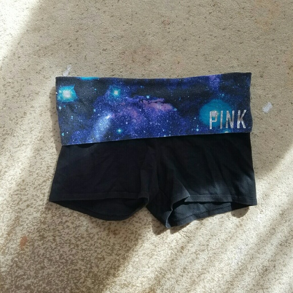 Victorias secret pink galaxy yoga shorts
