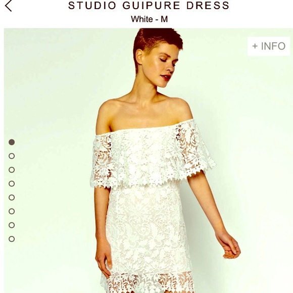 Beautiful Zara lace off the shoulder dress. - Picture 1 of 3