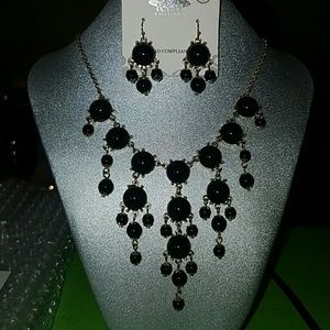 Bubble necklace and earrings set