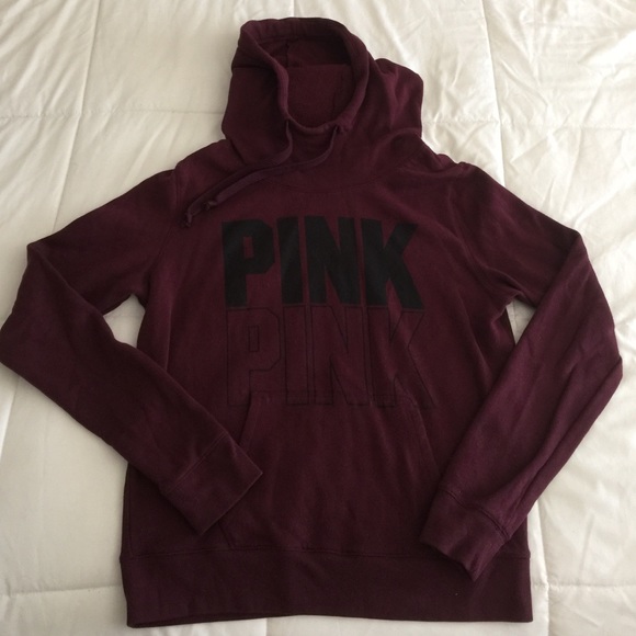 PINK Cowl Neck Hoodie