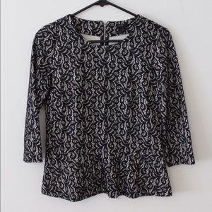J. Crew lace peplum top. Brand new!