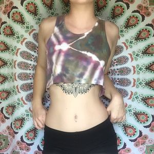 Custom tie dye crop top