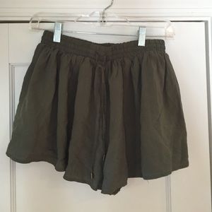 Forever 21 Army Green Flowy shorts