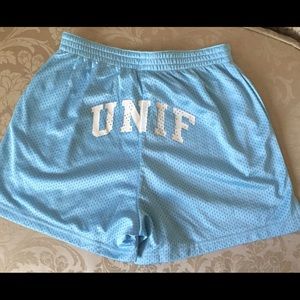 UNIF Baby Blue Gym Shorts