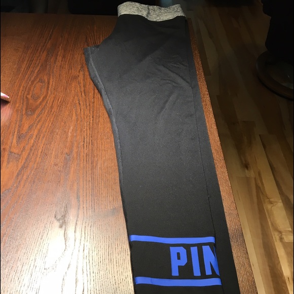 Blue & Gray Black Large Leggings from PINK