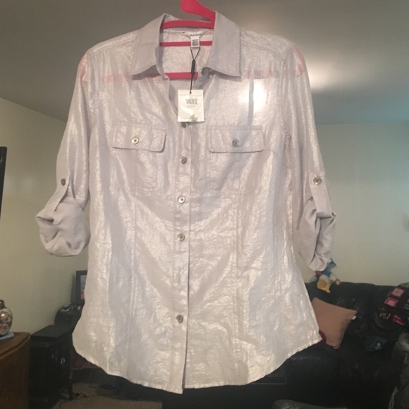 Calvin Klein button down blouse