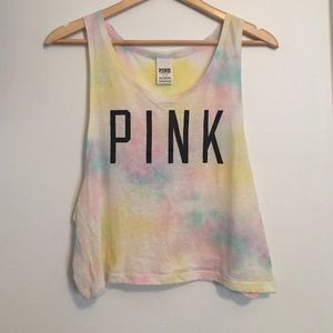 VS Pink tye dye muscle tank top