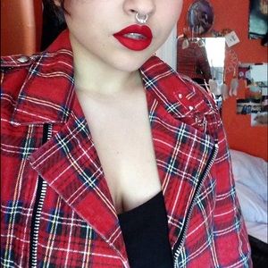 Tripp NYC Tartan Moto Jacket