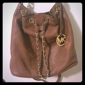 Michael Kors Brown Leather Crossbody, Large