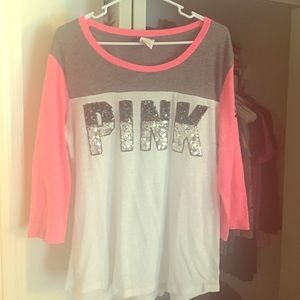 🎀 SOLD 🎀 Victoria Secret Pink 3/4 length bling