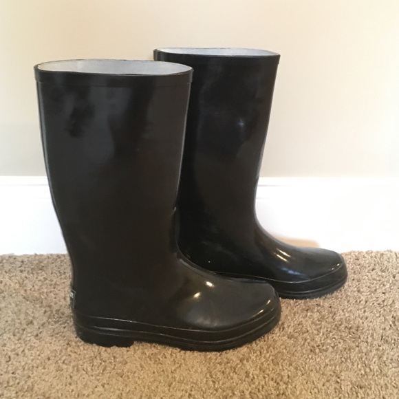 Austin Trading Co Shoes - Glossy Black Rainboots