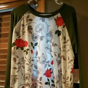 2xl Lularoe Beauty and the Beast Roses Randy