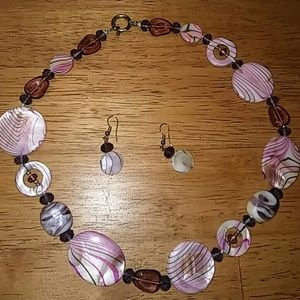 Necklace with matching earrings