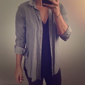 Gray denim shirt