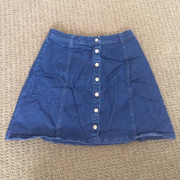 Forever 21 denim button up skirt