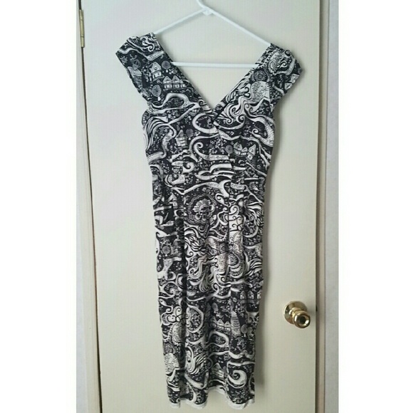 Moulinette Soeurs Anthro navy and white dress