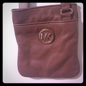 Michael Kors Brown Leather Crossbody, Small
