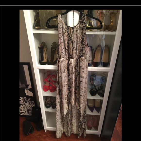 Reptile print maxi dress
