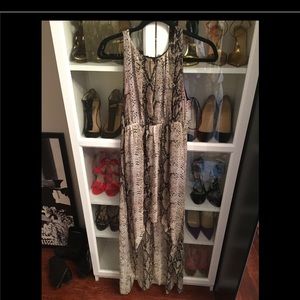Reptile print maxi dress