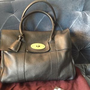 Mulberry Baywater Classic Black Leather With Brass