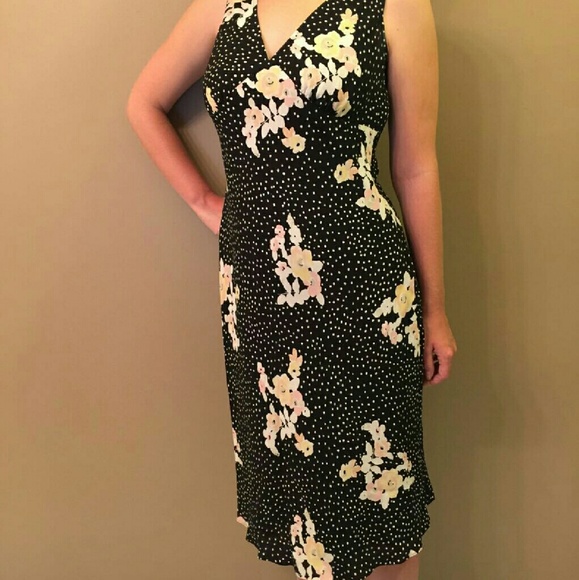 Banana Republic 100% Silk Floral Dress