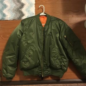 Green bomber jacket