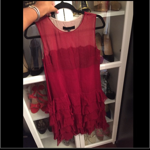 Robert Rodriguez Ox blood, lace, shift dress - Picture 1 of 2