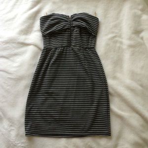 Striped Strapless Dress