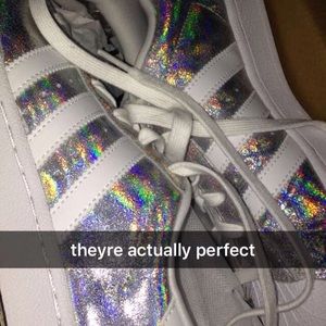 Adidas Superstars Holographic Glitter Sneakers