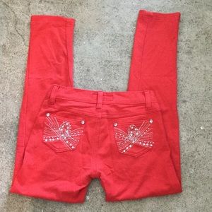 LAVA GIR skinny cut Red pant