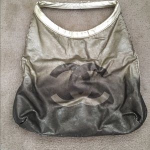 Chanel perforated lambskin Hollywood hobo bag