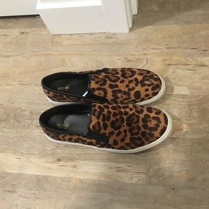 Missing leopard slip ons