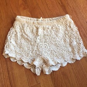 LA Hearts Crochet Shorts