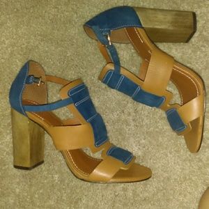 Elizabeth and James cognac sandals
