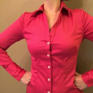 Banana Republic Professional Pink Stretch Blouse